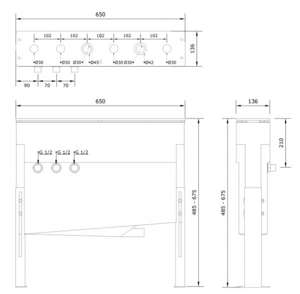 Avenarius Linie 280 Universal Montagegestell mit Montageplatte