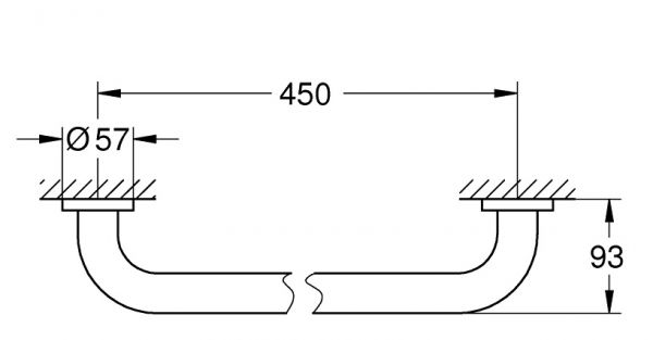 Grohe Essentials Wannengriff 45cm