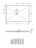 Vorschau: Villeroy&Boch Subway Infinity Keramik-Duschwanne, 150x100x4cm, weiß