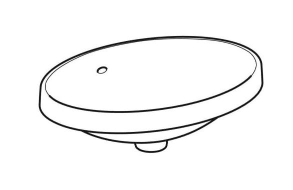 Geberit VariForm Einbauwaschtisch mit Überlauf, Unterseite glasiert, oval, Breite 55cm, weiß_1