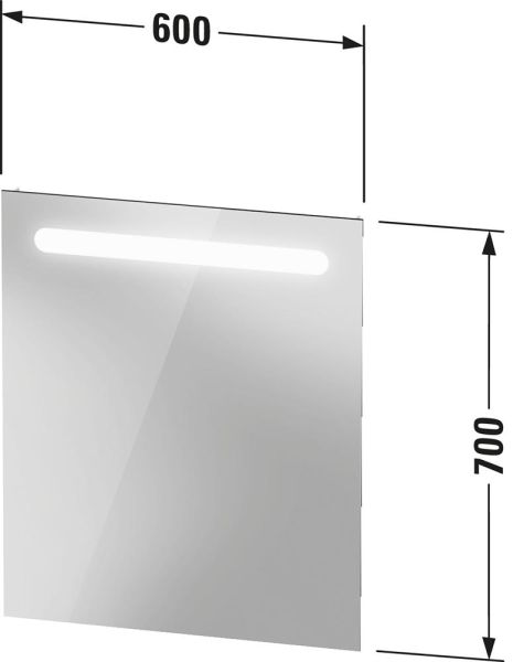 Duravit No.1 LED-Spiegel 60x70cm
