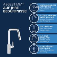 Vorschau: Grohe Start 2-in-1-Hybrid Küchenarmatur mit ausziehbarer Spülbrause