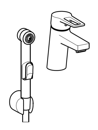 Hansa Hansatwist Waschtisch-Einhand-Einlochbatterie mit Funktionsbrause, Bügelhebel, chrom