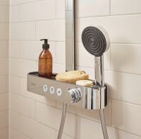 Vorschau: Hansgrohe Pulsify S Showerpipe 260 2jet mit Brausethermostat ShowerTablet Select 400, chrom 24240000