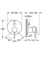 Vorschau: Grohe Atrio Einhandbatterie/Duscharmatur mit 3-Wege Umstellung