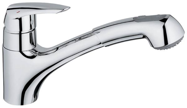 Grohe Eurodisc Einhand-Küchenarmatur mit Dual Spülbrause, chrom 32257001 