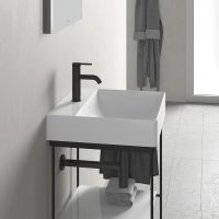 Duravit DuraSquare Waschtisch rechteckig 50x47cm, mit Hahnloch, ohne Überlauf, weiß 2353500041