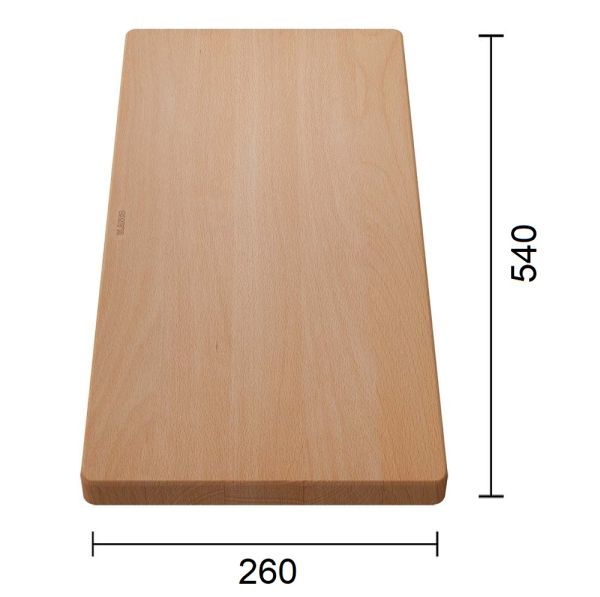 Blanco Schneidbrett aus massiver Buche 54x26cm