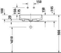 Vorschau: Duravit Balcoon Aufsatzbecken 55x45cm, weiß
