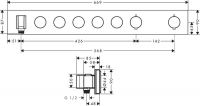 Vorschau: Axor ShowerSolutions Thermostatmodul Select 670/90 Unterputz für 5 Verbraucher