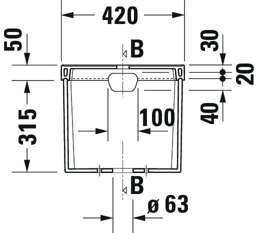 Duravit Serie 1930 Spülkasten 3/6L mit Dual Flush, Anschluss unten links, weiß