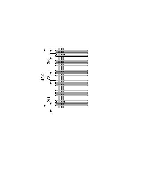 Zehnder Yucca asymmetrisch Badheizkörper chrom YAC-090-050