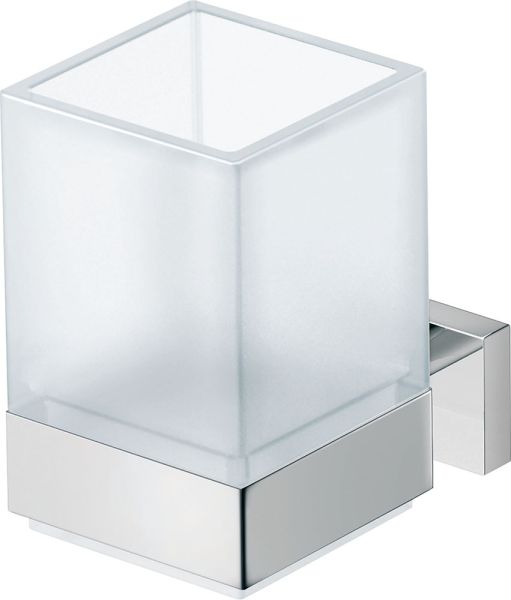 Duravit Karree Zahnputzbecher wandhängend, chrom