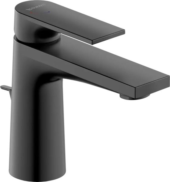 Duravit Tulum Einhebel-Waschtischmischer Fresh-Start mit Zugstange, schwarz matt TU1011001046