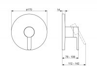 Vorschau: Hansa Hansadesigno Style Fertigmontageset rund mit Funktionseinheit Einhand-Brause-Batterie, chrom