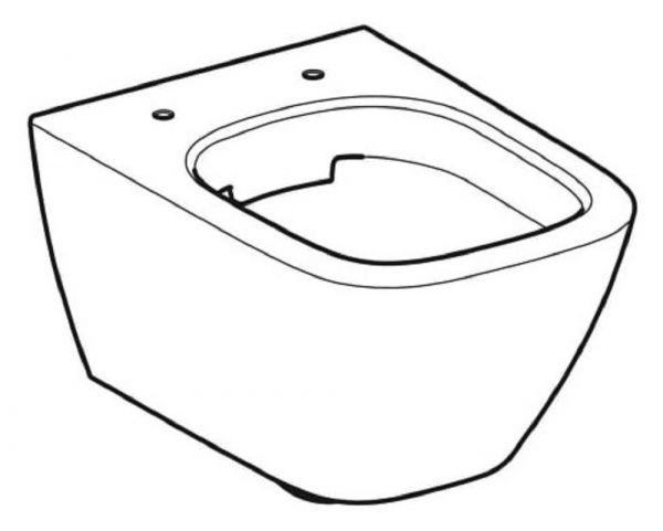 Geberit Smyle Square Wand-WC Tiefspüler, verkürzte Ausladung, Rimfree, weiß_2