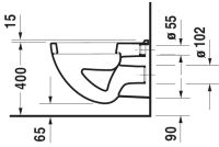 Vorschau: Duravit D-Code Wand-WC 54x35,5cm, Flachspüler, eckig, HygieneGlaze, weiß