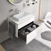 Vorschau: Duravit L-Cube Waschtischunterschrank wandhängend 82x55cm mit 2 Schubladen für Aufsatzbecken