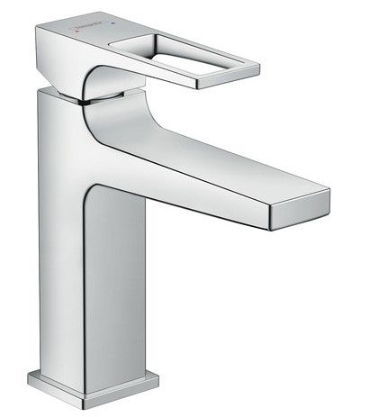 Hansgrohe Metropol Einhebel-Waschtischmischer 110 mit Bügelgriff und Push-Open Ablaufgarnitur, chrom