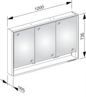Vorschau: Keuco Royal Lumos Spiegelschrank für Wandvorbau 120x73,5cm