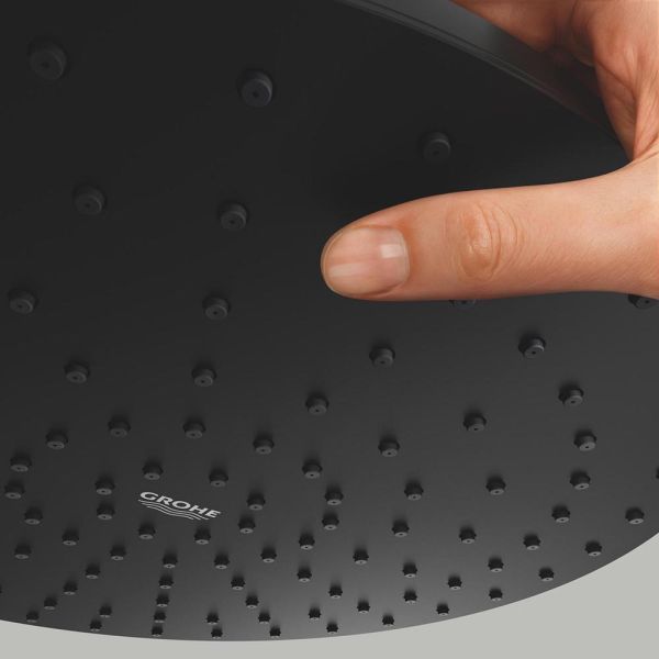 Grohe Vitalio Joy+ 280 Kopfbrause mit AquaCalibrator, schwarz matt