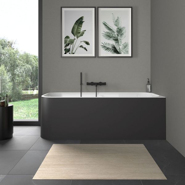 Duravit Happy D.2 Plus Eck-Badewanne 180x80cm Ecke rechts, weiß/graphit