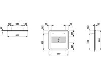 Vorschau: Laufen Base 2.0 Spiegel 60x60cm mit umlaufender LED-Beleuchtung, schwarz matt