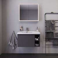 Vorschau: Duravit D-Neo Waschtisch rechteckig 80x48cm, mit Hahnloch und Überlauf, Becken links, weiß 2369800000