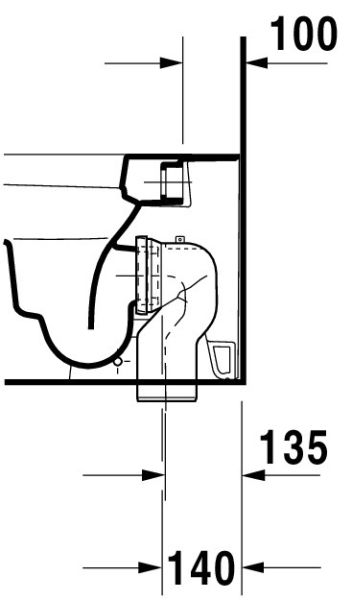 Duravit Happy D.2 Stand-WC Tiefspüler, weiß