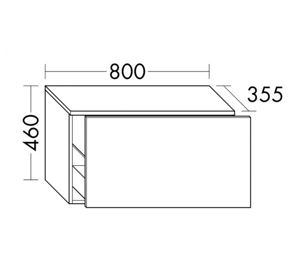 Burgbad Cube Unterschrank mit 1 Auszug, 80cm USBA080F3781