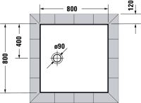 Vorschau: Duravit Tempano Duschwanne quadratisch 80x80cm, Sanitäracryl, weiß