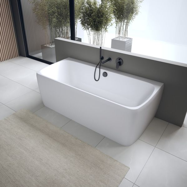 Duravit Wave Wanneneinlauf rund, schwarz matt