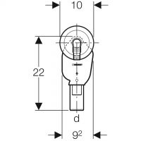 Vorschau: Geberit UP-Siphon für Geräte, mit einem Anschluss