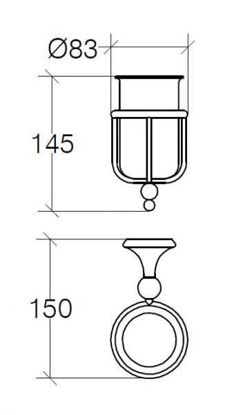 lineabeta VENESSIA Halter mit Porzellan Becher