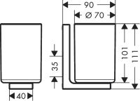 Vorschau: Axor Universal Rectangular Zahnputzbecher 42604000