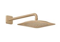 Vorschau: Axor Citterio C Duschkopf 270/270 1jet EcoSmart mit Brausearm, softsquare, brushed bronze 28791140
