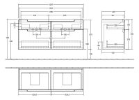 Vorschau: Villeroy&Boch Subway 2.0 Waschtischunterschrank 128,7x59cm für Doppelwaschtisch 7175D001