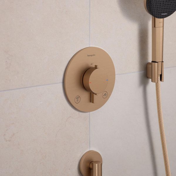 hansgrohe Ecostat Comfort S Thermostat Unterputz für 2 Funktionen brushed bronze 33715140