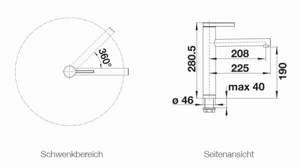 Blanco Linee Küchen-Einhebelmischer