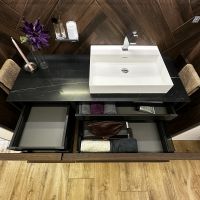 Vorschau: Waschtischanlage mit Spiegel beleuchtet, Waschtisch & Unterschrank Ausstellungsstück