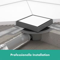 Vorschau: Hansgrohe RainDrain Spot Komplettset 15x15cm 35 l/min, befliesbar, edelstahl gebürstet