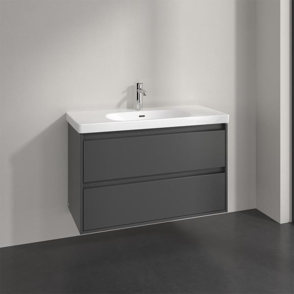 Villeroy&Boch Skyla Waschtischunterschrank C79900 100cm, 2 Auszüge, graphite C79900VR