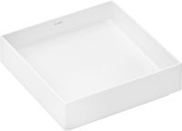 Vorschau: hansgrohe Xuniva Evo E Aufsatzwaschtisch 40x40cm mit Ablaufventil, SmartClean & HygieneEffect 63007450
