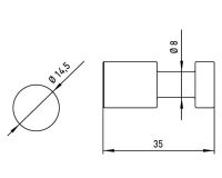 Vorschau: emco loft Haken 3,5cm, schwarz