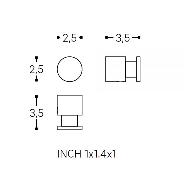 Cosmic Black & White Haken Ø2,5cm Technische Beschreibung