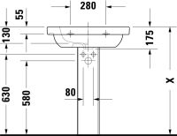 Vorschau: Duravit D-Code Waschtisch 65x48,5cm, mit Überlauf, ohne Wondergliss, weiß 03426500002