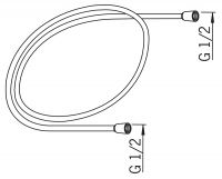 Vorschau: Hansa Hansamedipro Brauseschlauch, 1,60m, Gewebeoptik, chrom