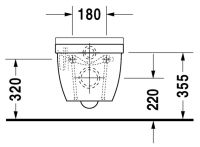 Vorschau: Duravit Starck 3 Wand-WC Set inkl. WC-Sitz mit Absenkautomatik, 54x36cm, oval, Durafix, weiß