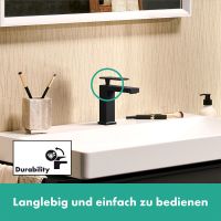 Vorschau: Hansgrohe Tecturis E Waschtischarmatur 110 CoolStart wassersparend+, Zugst.-Ablaufg., schwarz matt