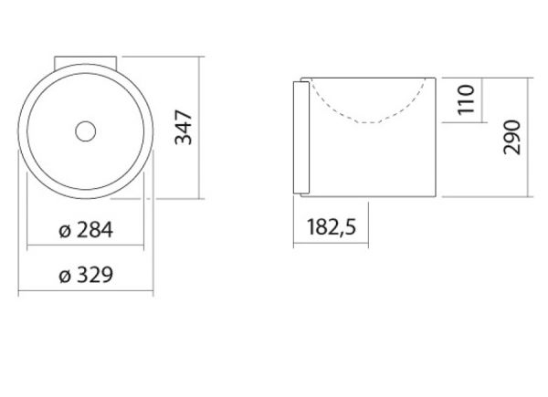 Alape WT.RS Waschtisch Ø32,5cm, weiß WT.RS325